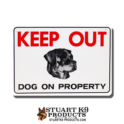 Keep Out | Dog on Property -Rottweiler Head