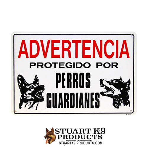 Advertencia Protegido Por Perros Guardiances | Shepherd / Doberman Head
