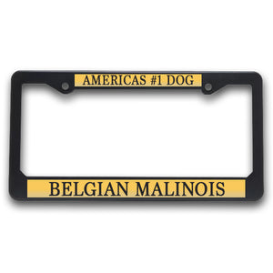 K9 License Plate Frame| Americas #1 Dog -Belgian Malinois