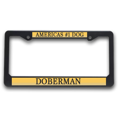 K9 License Plate Frame| Americas #1 Dog -Doberman