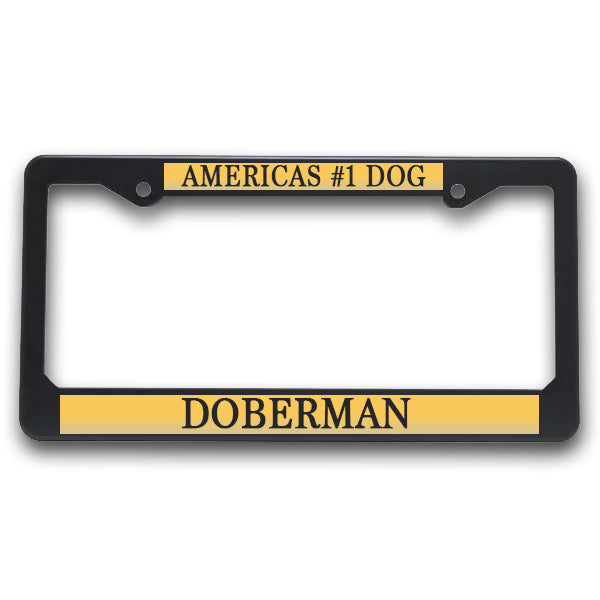 K9 License Plate Frame| Americas #1 Dog -Doberman