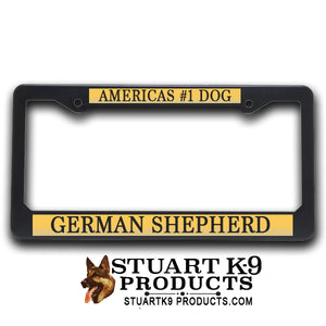 K9 License Plate Frame| Americas #1 Dog -German Shepherd