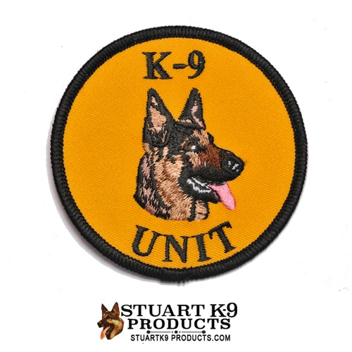 K-9 Unit German Shepherd Round Head Patch | Right Facing #1